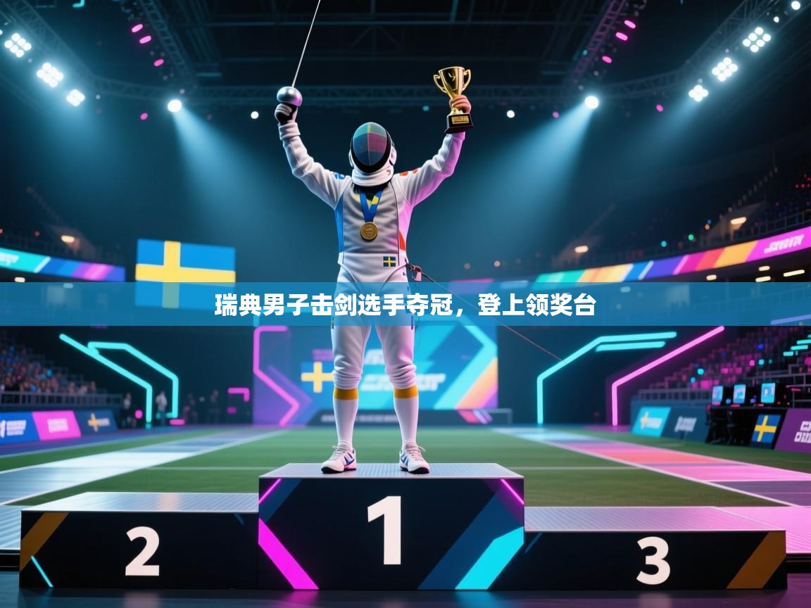 瑞典男子击剑选手夺冠,登上领奖台 第2张